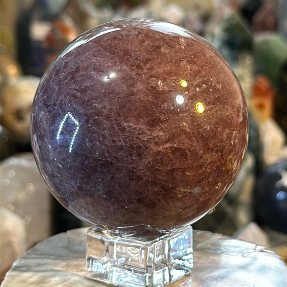 Strawberry Quartz Crystal Sphere! - Picture 1 of 4